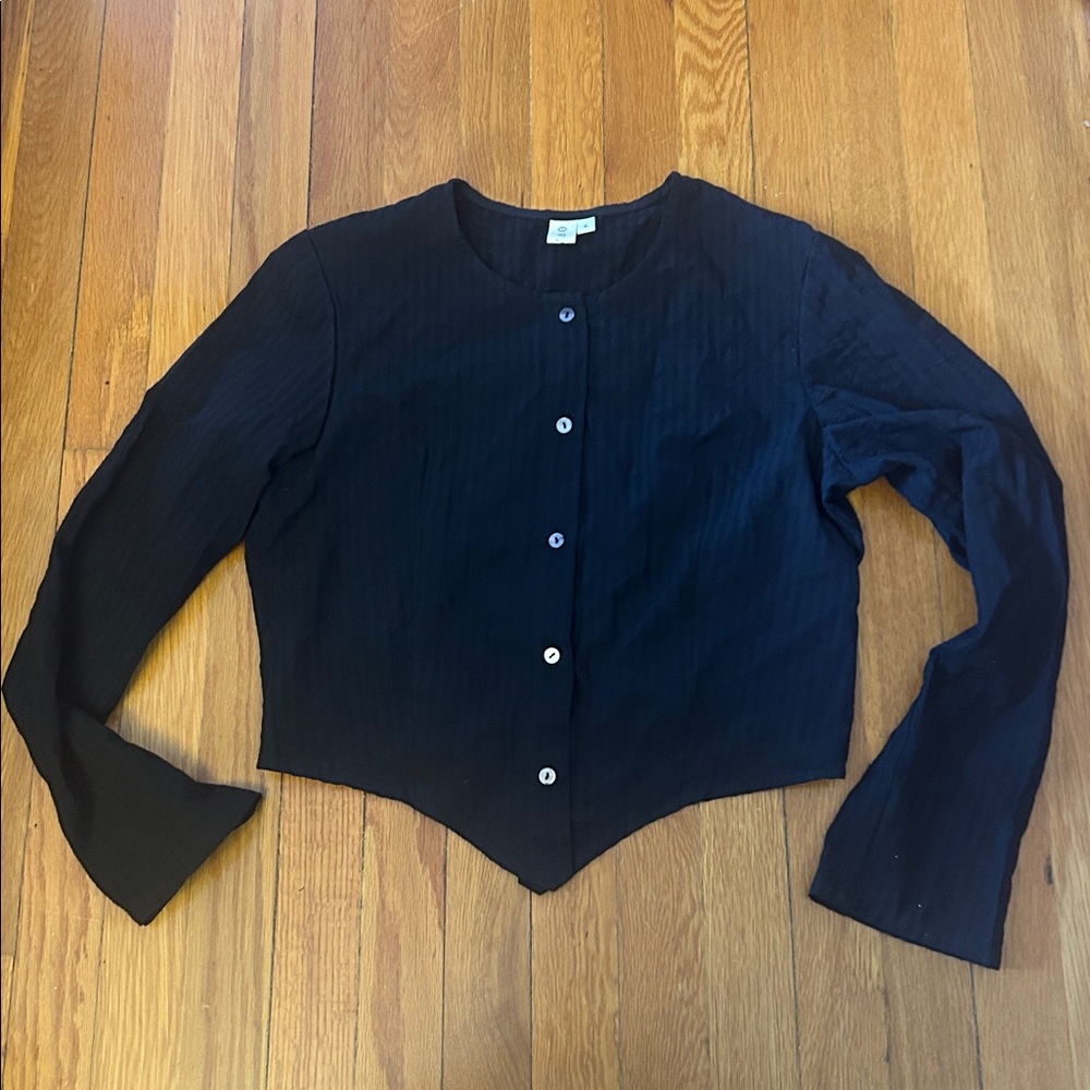 Ovate Maeve blouse top black large - Picture 2 of 6